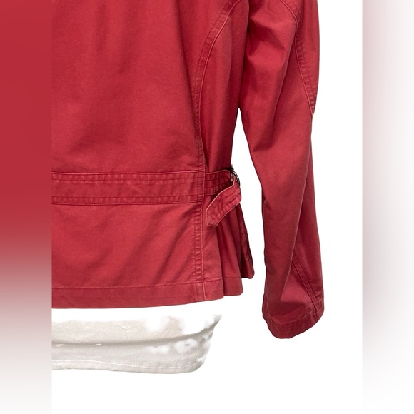 L.L. Bean Vintage Y2K Women's M P Red Jacket Logo Casual Chore Barn Coat READ - Picture 11 of 16